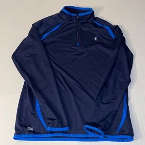 Fila Sport Medium Quarter Zip Medium Pullover Blue Jacket